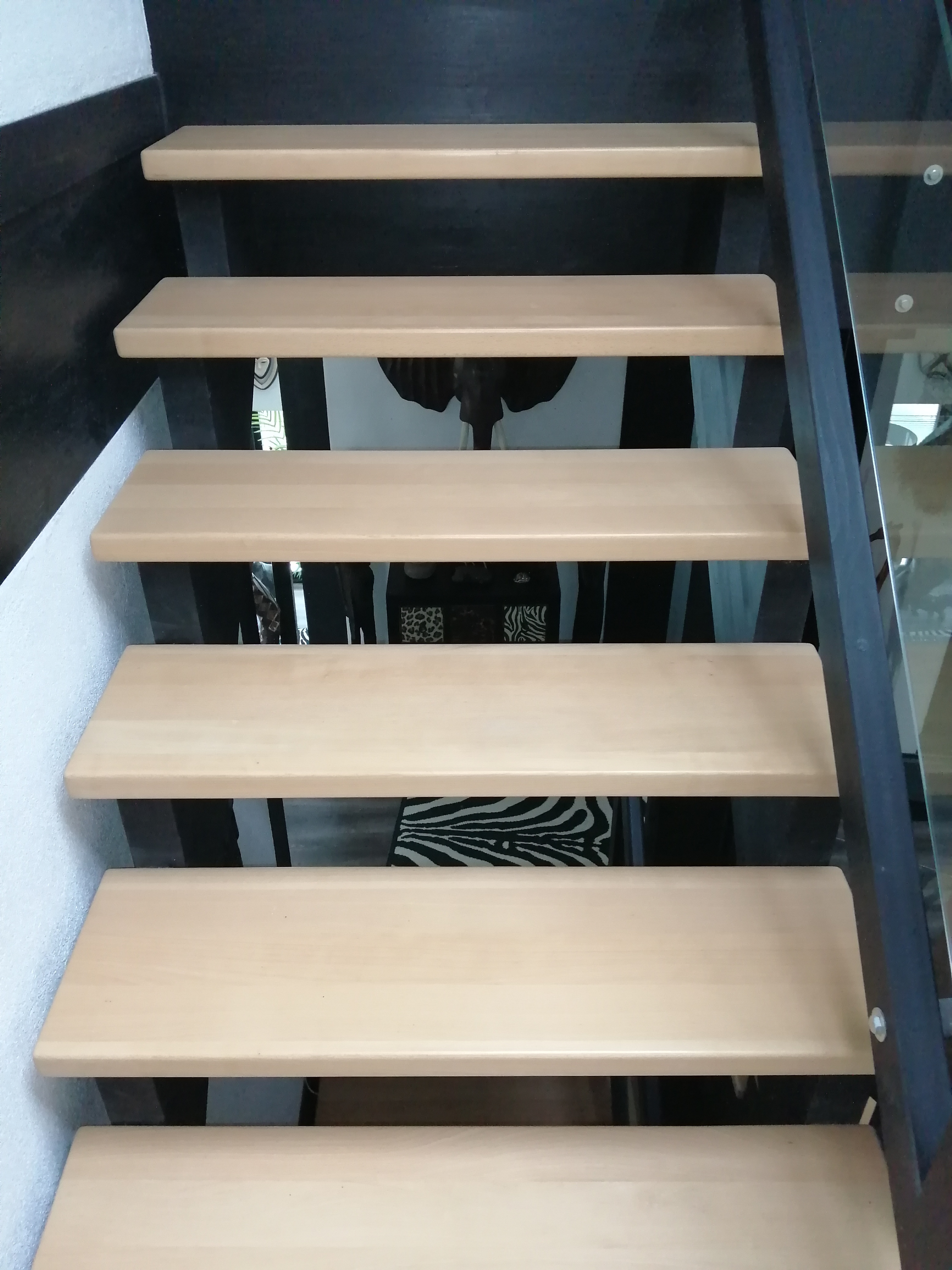 Möbelfolie Holztreppe Holz Grau